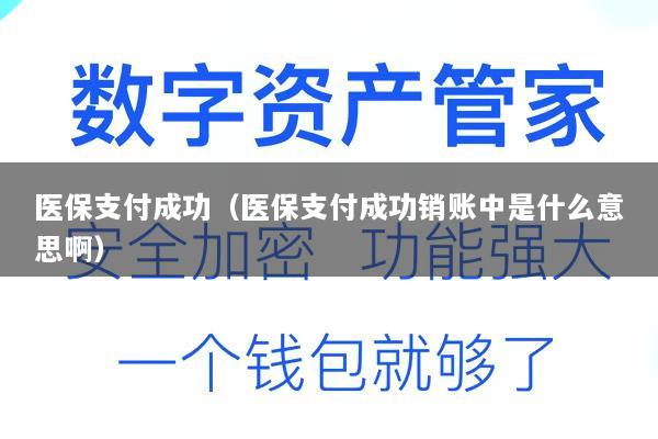 医保支付成功(医保支付成功销账中是什么意思啊)
