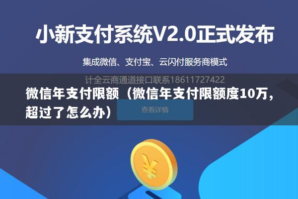 微信年支付限额(微信年支付限额度10万,超过了怎么办)