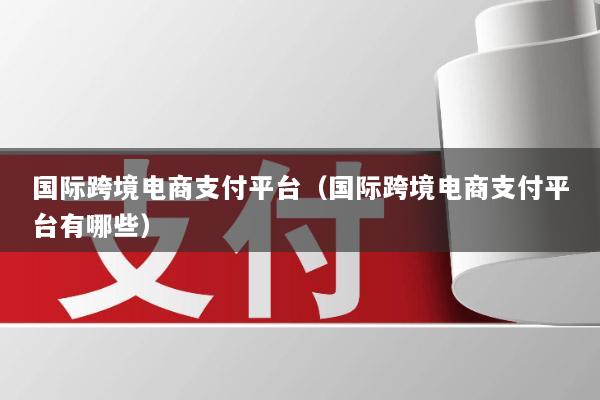 国际跨境电商支付平台(国际跨境电商支付平台有哪些)
