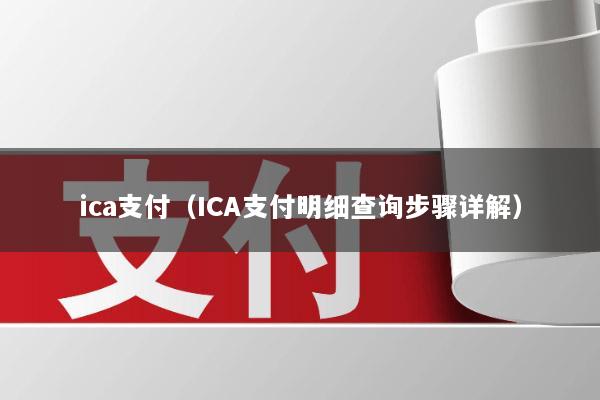 ica支付(ICA支付明细查询步骤详解)