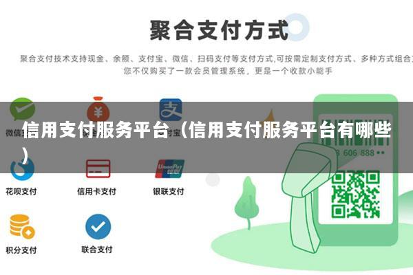 信用支付服务平台(信用支付服务平台有哪些)
