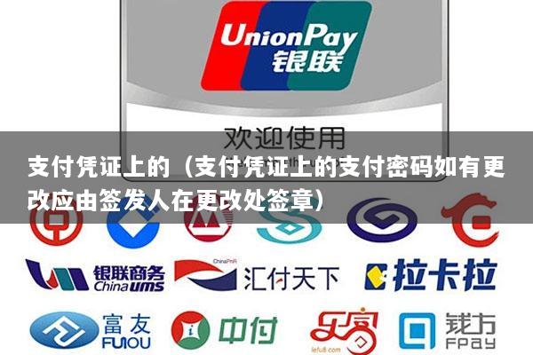 支付凭证上的(支付凭证上的支付密码如有更改应由签发人在更改处签章)