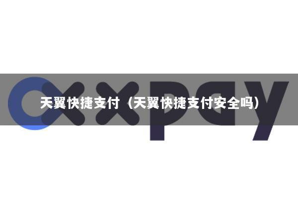 天翼快捷支付(天翼快捷支付安全吗)